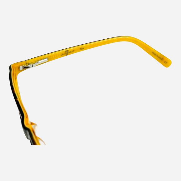 7 For All Mankind Tortoiseshell Yellow Eyeglasses Frames 52-16 40 YLWTT - Picture 11 of 11